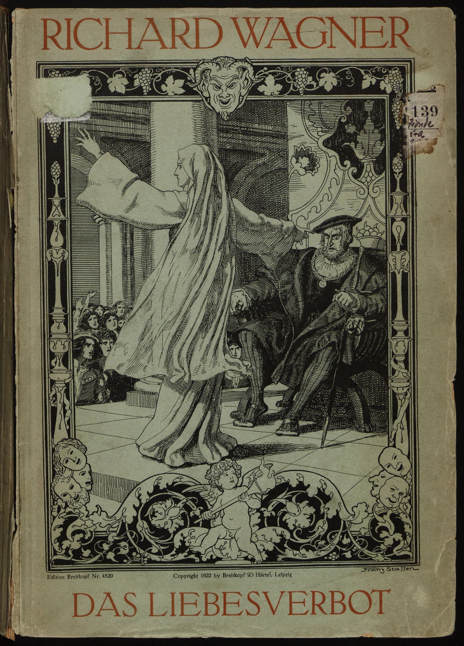 Illustrated cover for Das Liebesverbot